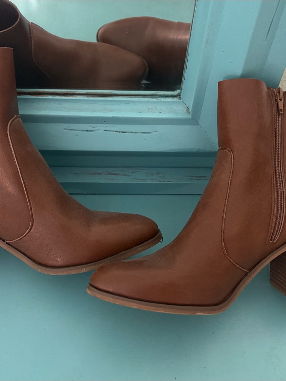 Women's Brown Leather Ankle Boots